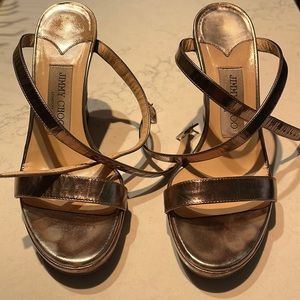 Jimmy Choo size 6 wedged heel sandals